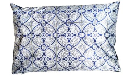 Sierkussen 'Blauwe tegels'
