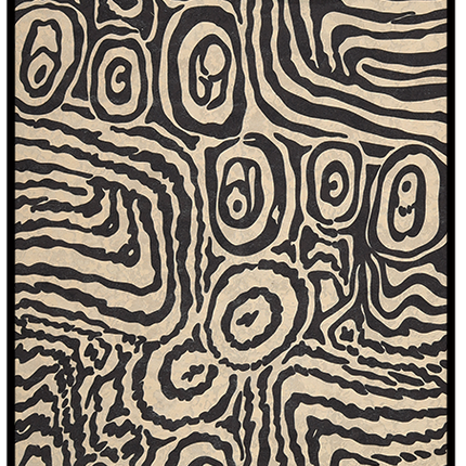 Vloerkleed 'Abstract zwart - crème wit'