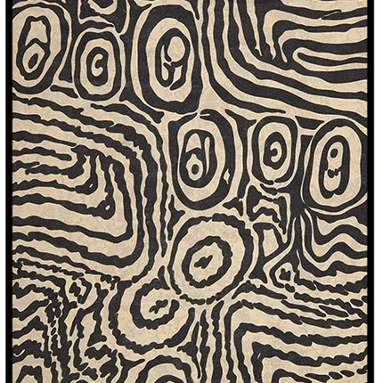 Vloerkleed 'Abstract zwart - crème wit'