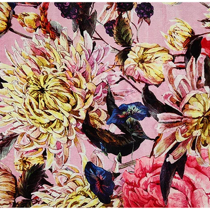 Vloerkleed 'Pink flowers'