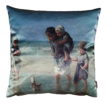 Sierkussen 'Kinderen aan zee'