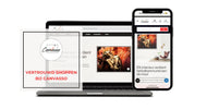 Laptop en smartphone tonen CanvasSo webshop voor betaalbare kunst en interieurdecoratie