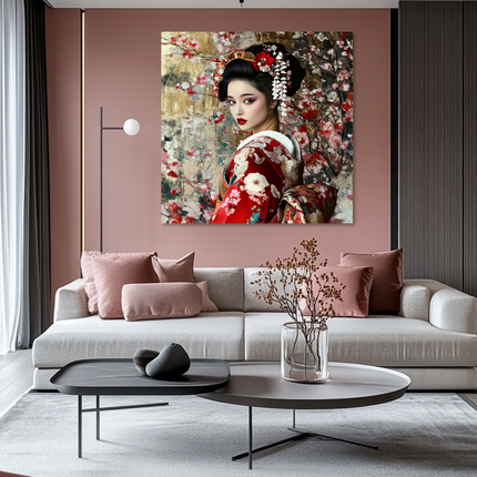 Schilderij ''Red Geisha''
