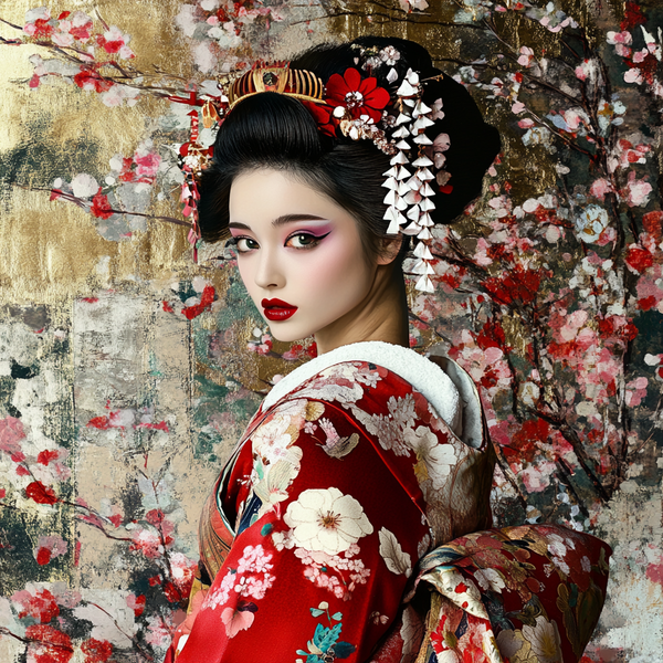 Schilderij ''Red Geisha''