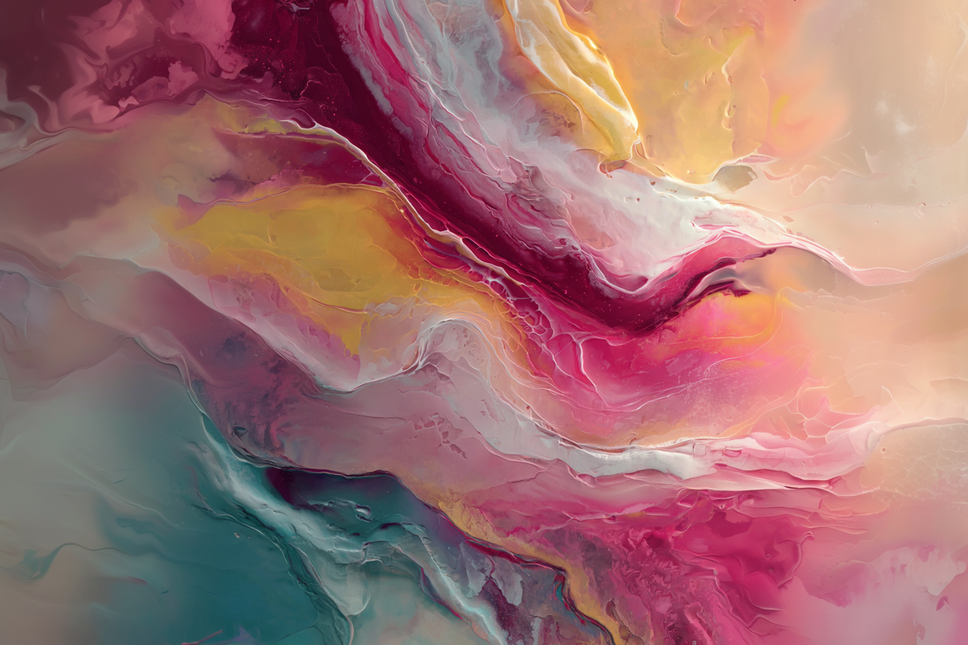 Schilderij 'Golven van Kleur'