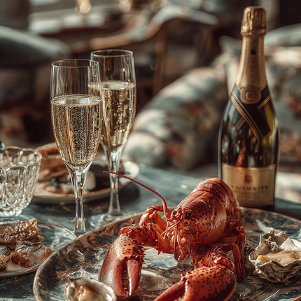 Schilderij 'The Champagne Lobster'