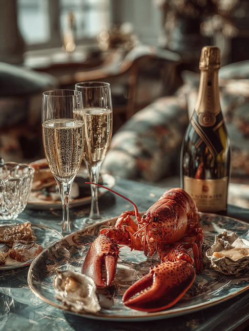 Schilderij 'The Champagne Lobster'