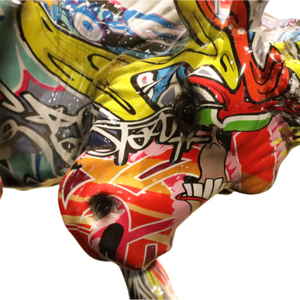 Beeld 'Street Art Bull'
