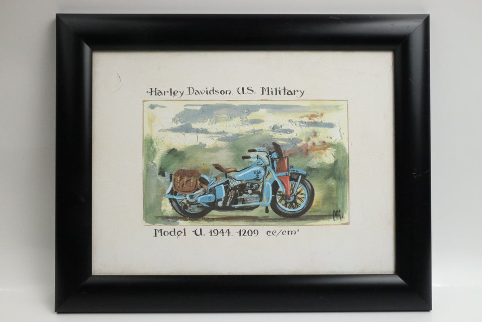 Handgeschilderd Schilderij 'Harley Davidson'