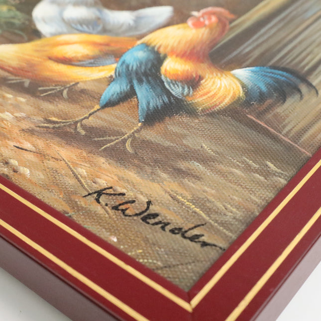 Handgeschilderd Schilderij 'Kippen'