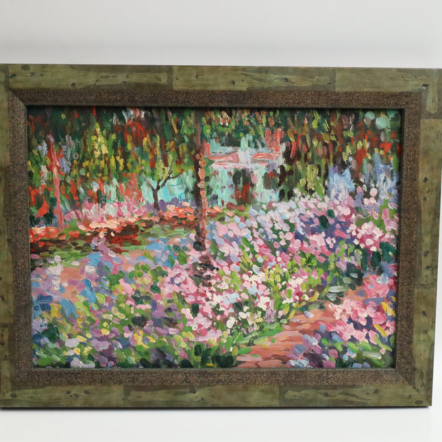 Handgeschilderd Schilderij 'Bloementuin'