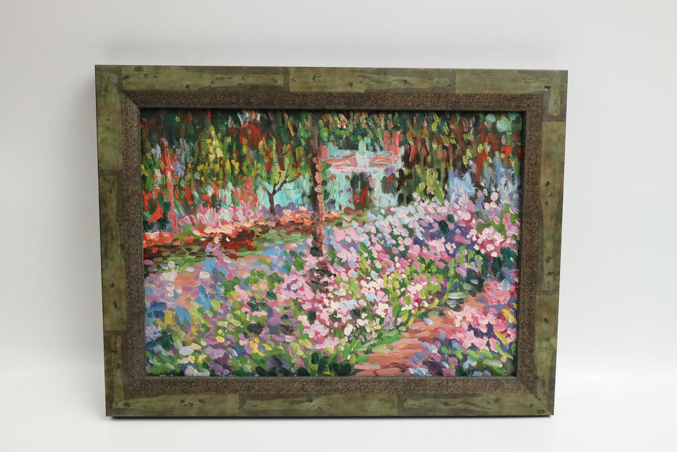 Handgeschilderd Schilderij 'Bloementuin'