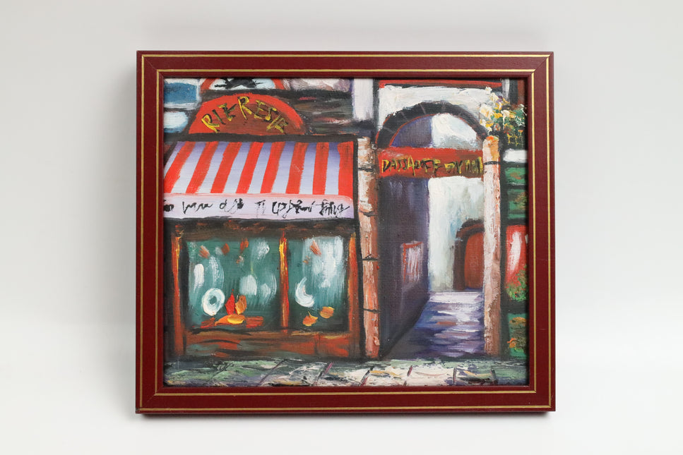 Handgeschilderd Schilderij 'Winkeltje'