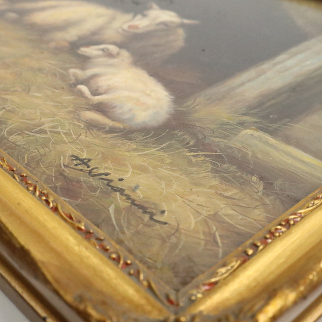 Handgeschilderd Schilderij 'Schapen'