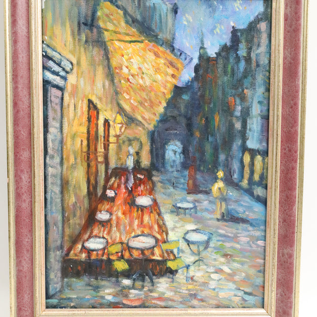 Handgeschilderd Schilderij 'Café'