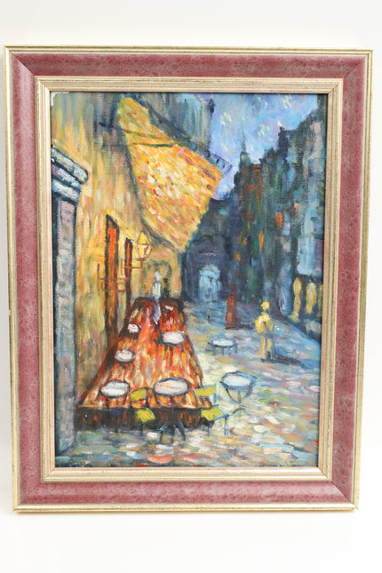 Handgeschilderd Schilderij 'Café'