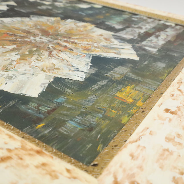 Handgeschilderd Schilderij 'Witte Bloem'