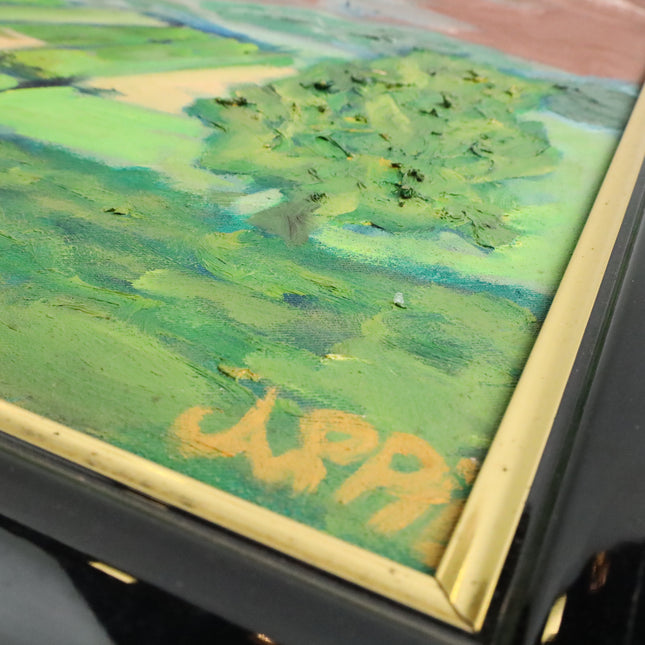 Handgeschilderd Schilderij 'Boom in Landschap'