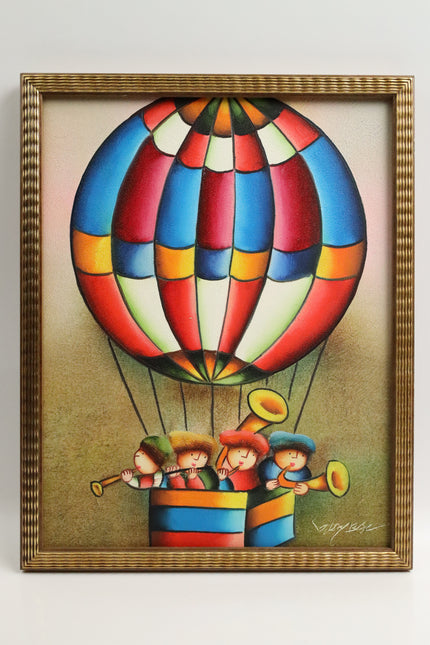 Handgeschilderd Schilderij 'Luchtballon'