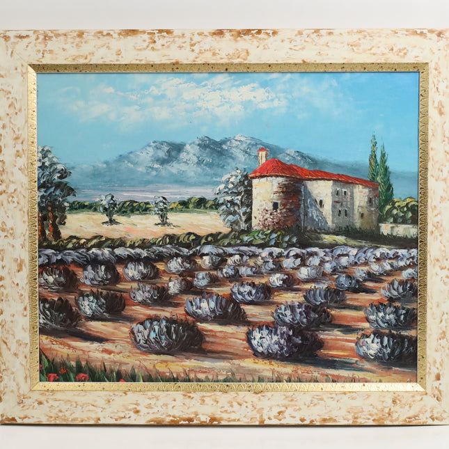 Handgeschilderd Schilderij 'Mediterrane Boerderij'