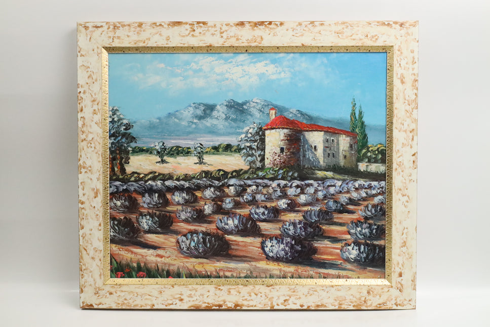 Handgeschilderd Schilderij 'Mediterrane Boerderij'