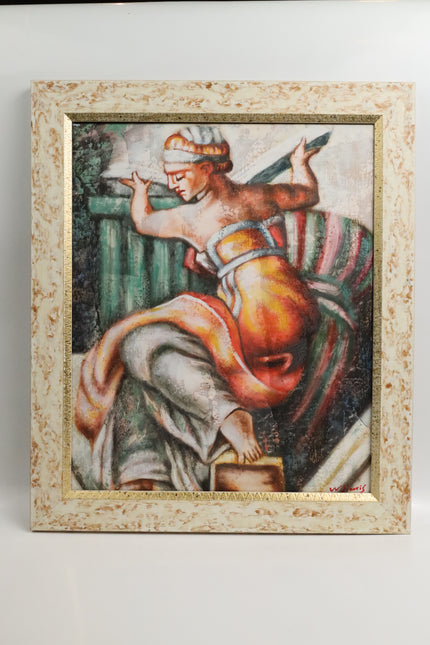 Handgeschilderd Schilderij 'Vrouw'