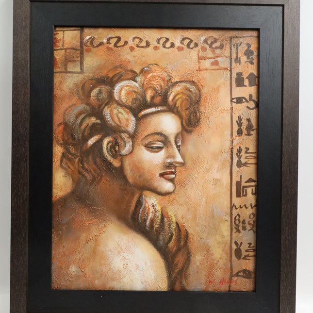 Handgeschilderd Schilderij 'Egyptische Vrouw'