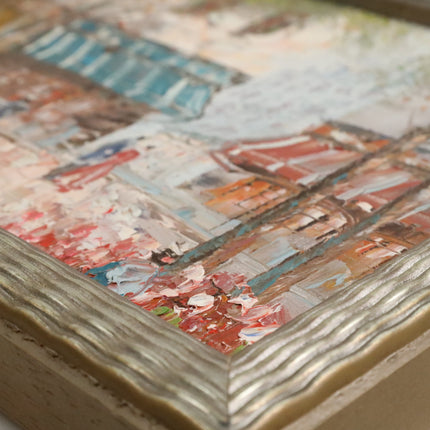 Handgeschilderd Schilderij 'Marktplein'