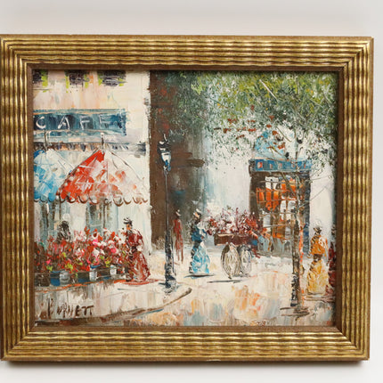 Handgeschilderd Schilderij 'Winkelstraat'