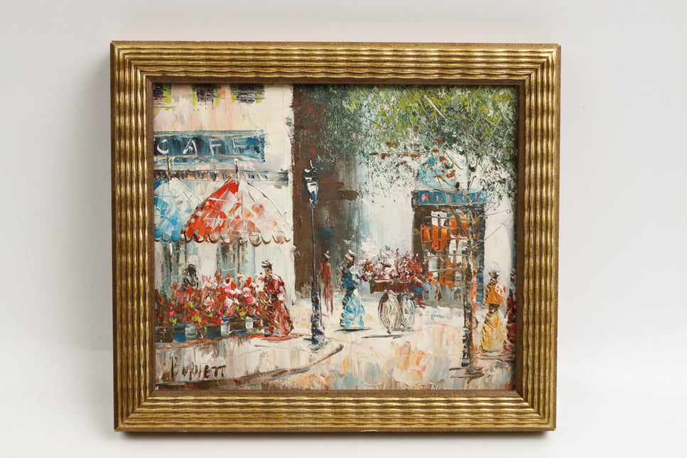 Handgeschilderd Schilderij 'Winkelstraat'