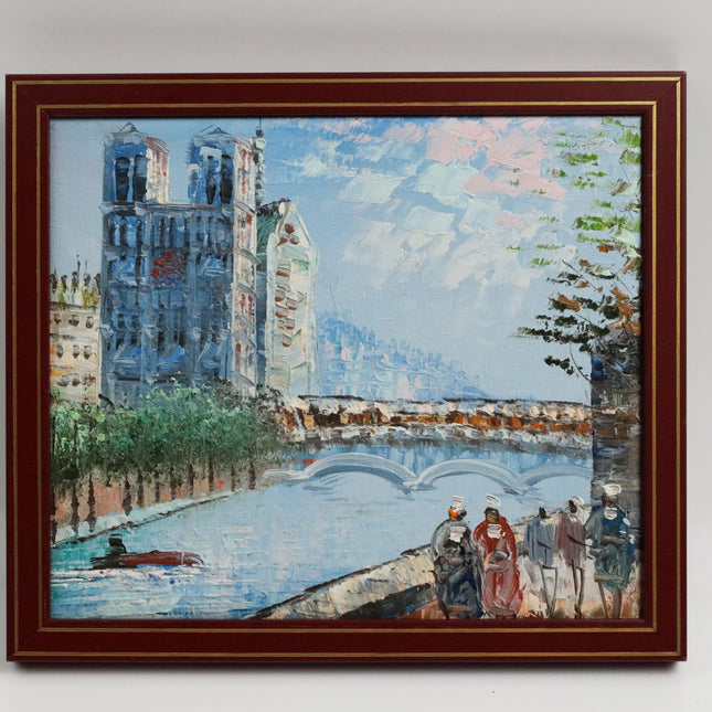 Handgeschilderd Schilderij 'Notre-Dame Kathedraal'