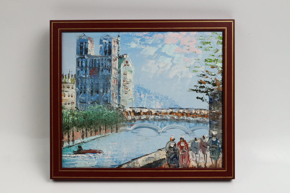 Handgeschilderd Schilderij 'Notre-Dame Kathedraal'