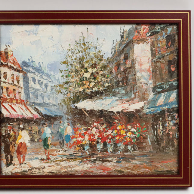 Handgeschilderd Schilderij 'Bloemenwinkel'