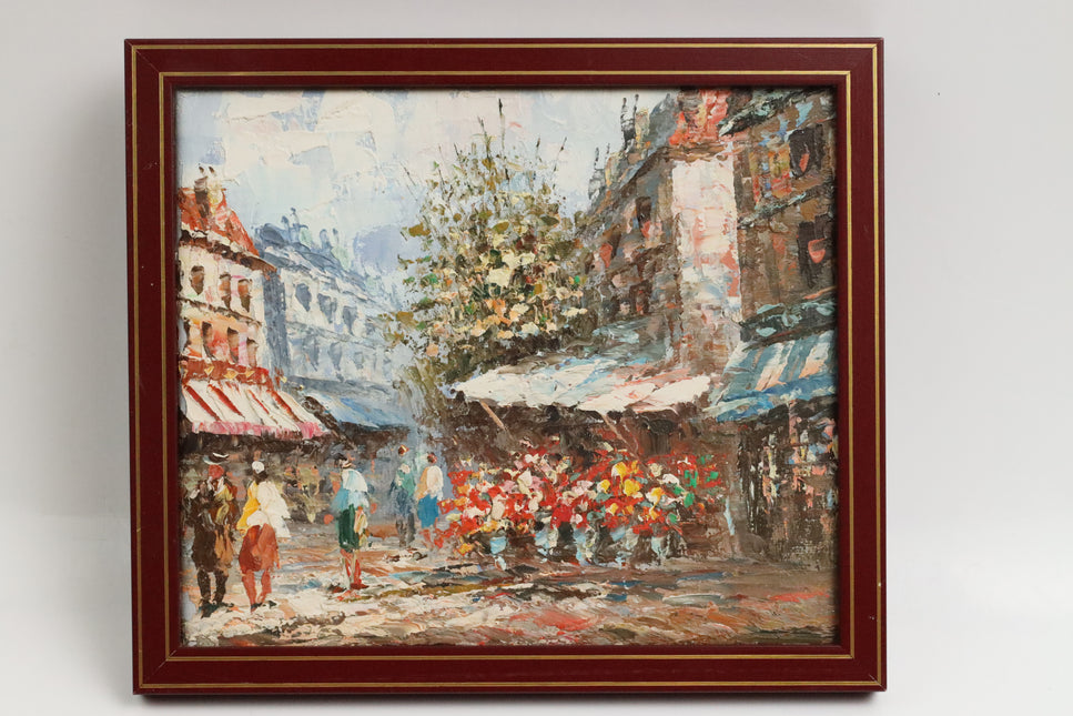 Handgeschilderd Schilderij 'Bloemenwinkel'