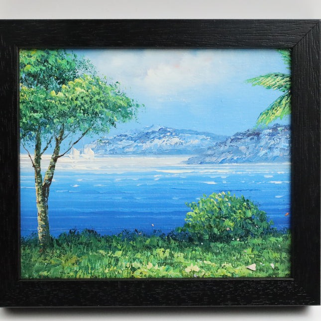 Handgeschilderd Schilderij 'Boom aan het Water'