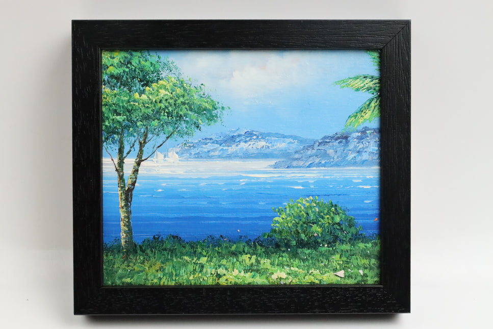 Handgeschilderd Schilderij 'Boom aan het Water'