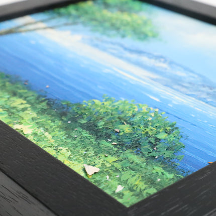Handgeschilderd Schilderij 'Boom aan het Water'