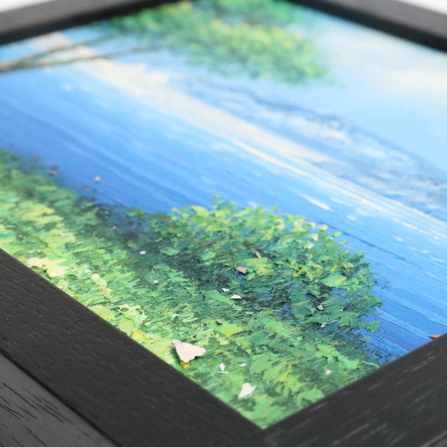 Handgeschilderd Schilderij 'Boom aan het Water'