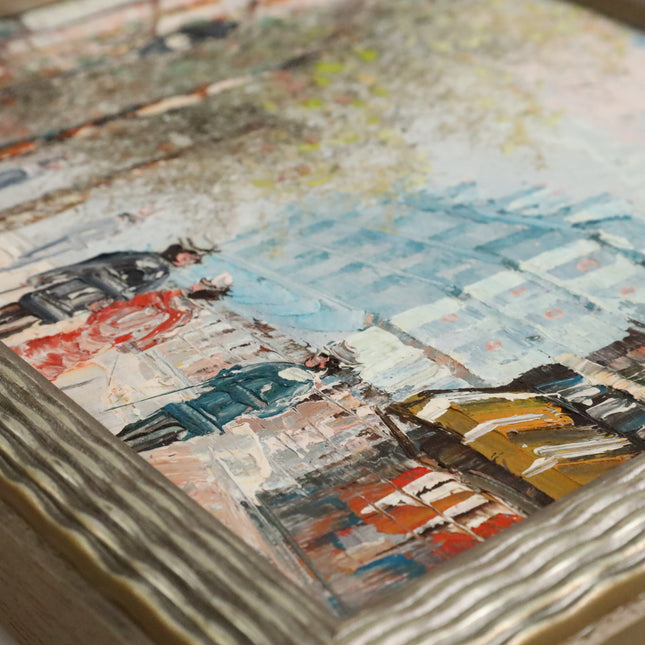 Handgeschilderd Schilderij 'Winkelstraat Parijs'