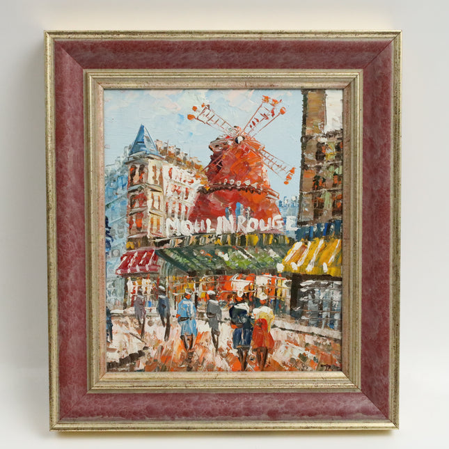Handgeschilderd Schilderij 'Oude Winkelstraat'