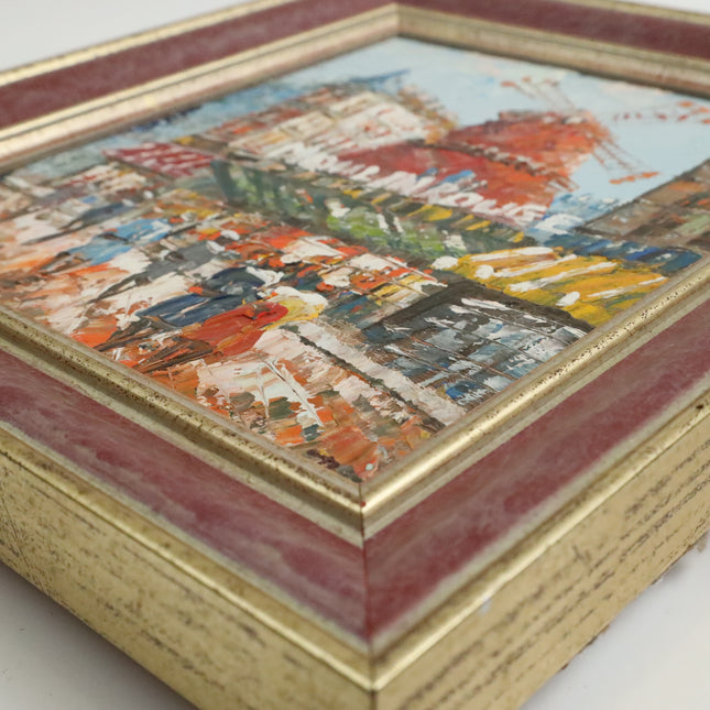 Handgeschilderd Schilderij 'Oude Winkelstraat'