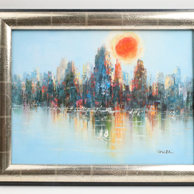 Handgeschilderd Schilderij 'Horizon'