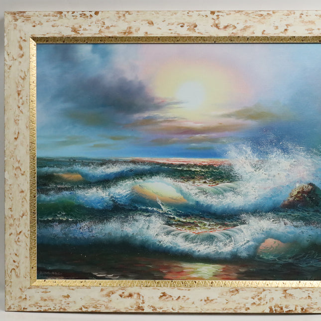 Handgeschilderd Schilderij 'Golven'