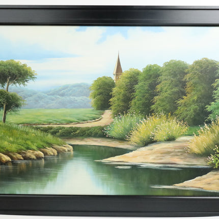 Handgeschilderd Schilderij 'Beekje'