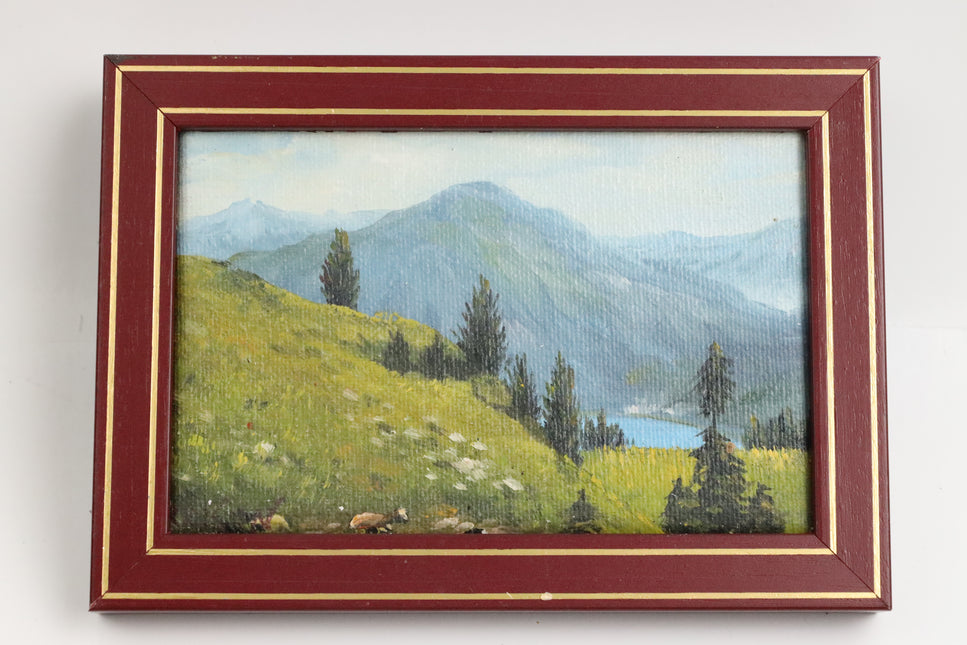 Handgeschilderd Schilderij 'Bergen'