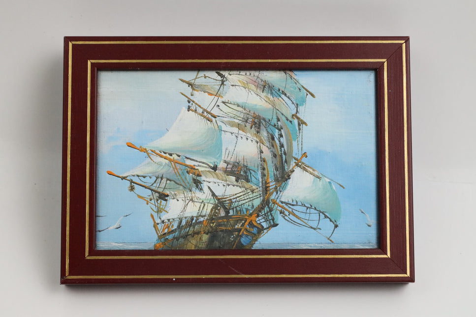 Handgeschilderd Schilderij 'Schip'