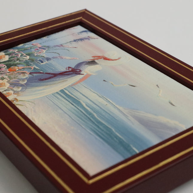 Handgeschilderd Schilderij 'Vrouw op het strand'
