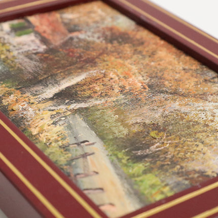 Handgeschilderd Schilderij 'Huisje aan bosrand'