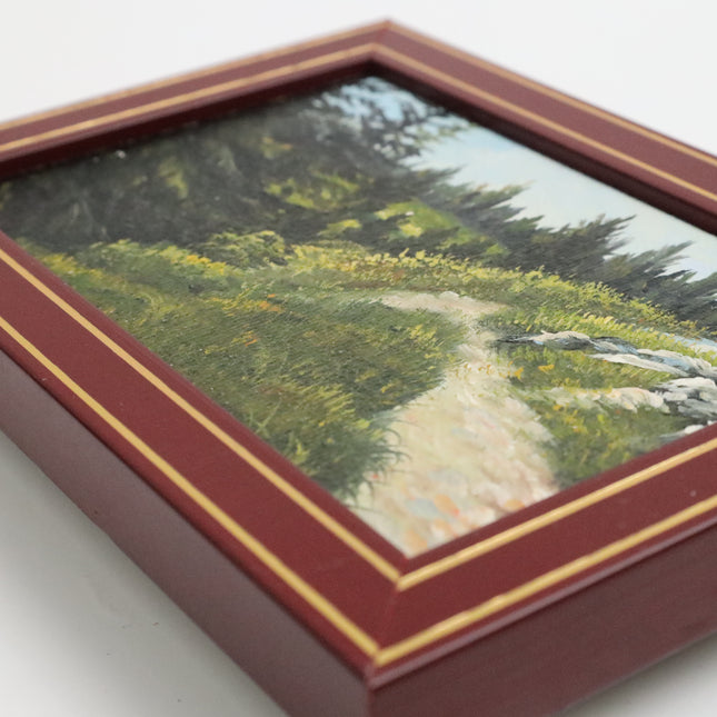 Handgeschilderd Schilderij 'Bospaadje'