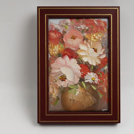 Handgeschilderd Schilderij 'Bloemenvaas'